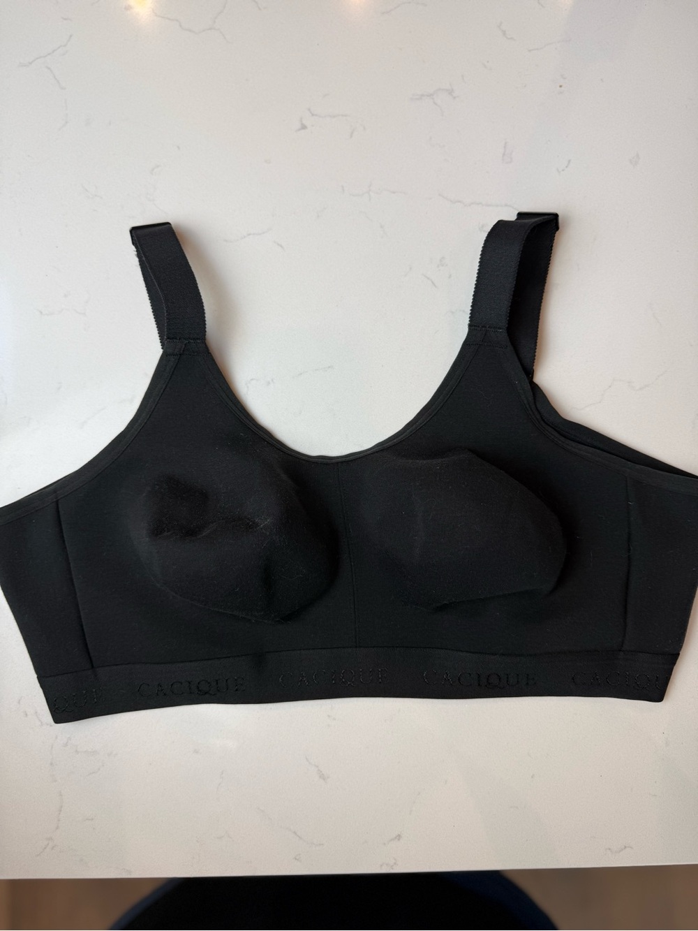 Cacique Black Wireless Molded-Cup Bra